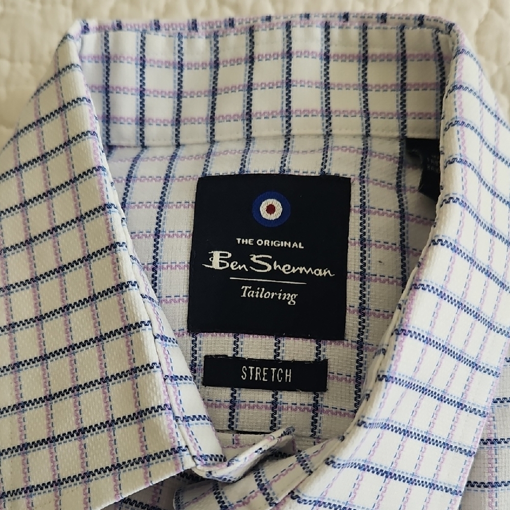 👔HP👔Ben Sherman Button Down Long Sleeve Shirt Men's 15 1/2-32/33